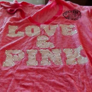 Victoria's secret pink tee size large